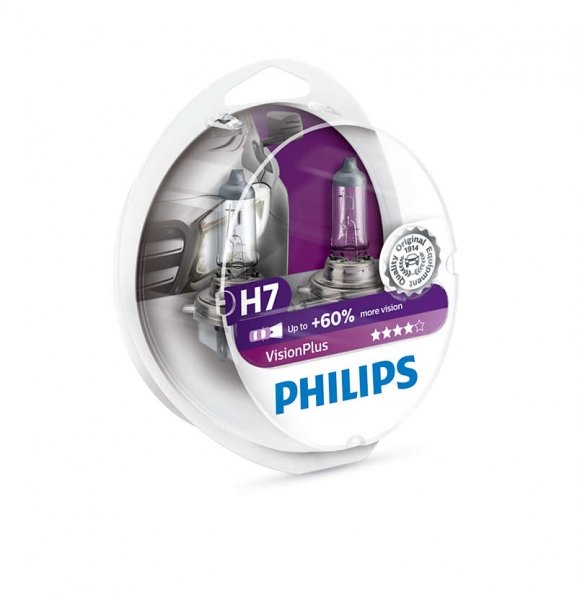 H7 12V 55W PX26d Vision Plus +60% 2st. Philips