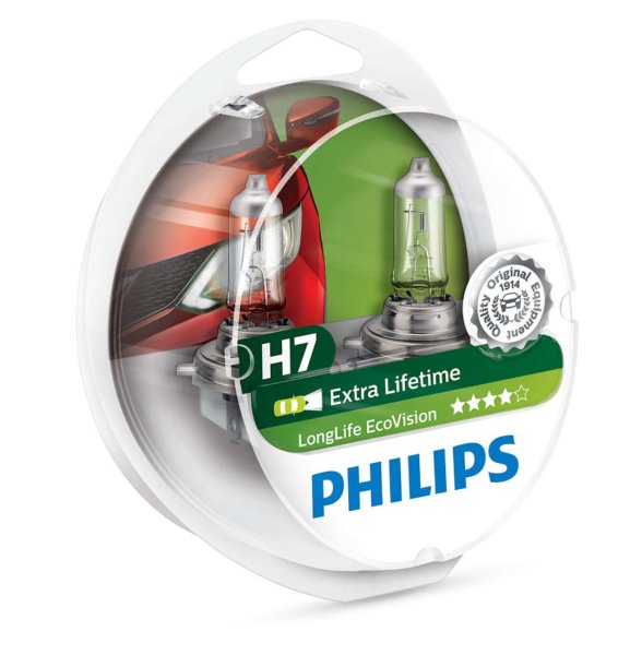 H7 12V 55W PX26d LongLife EcoVision 2st. Philips