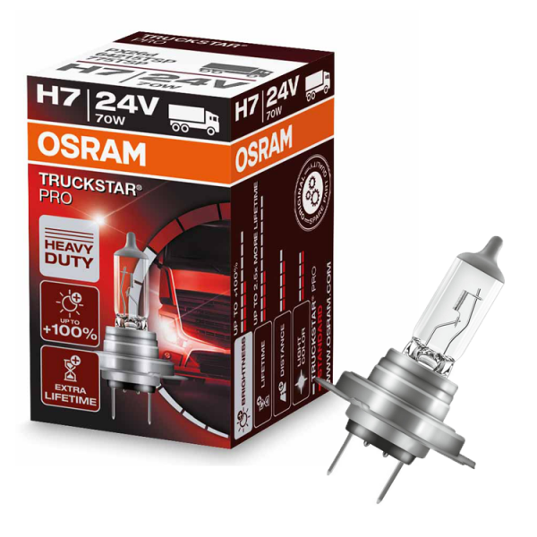 H7 24V 70W P26d TRUCKSTAR PRO +100% mehr Licht Faltschachtel OSRAM