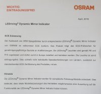 OSRAM Dynamischer LED Spiegelblinker passend für VW Golf 6 08-12 Laufblinker Black Edition