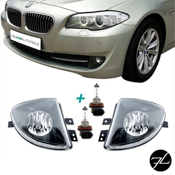 Nebelscheinwerfer SET Rechts & Links Klarglas passt für BMW 5er F10 F11 Serien Stoßstange ab 2010-2013