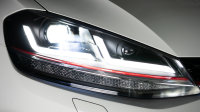 OSRAM LEDriving Scheinwerfer passend für VW GOLF 7.5 Facelift 17-20 dynamischer Blinker GTI Look rot