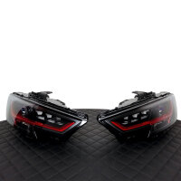 Scheinwerfer-Lackierung - Audi A3 S3 RS3 8V FL - LED Schwarz Matt
