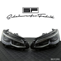 Headlight Painting - VW Golf 8 - R GTI TCR GTE Gloss Black
