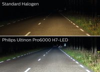 Philips H7 LED 12V 20W PX26d Ultinon Pro6000 LED Scheinwerferlampe 5800K mit Straßenzulassung 2St.