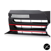 Kühlergrill Front Grill Schwarz lackiert Leiste Rot für VW T5 GP Facelift 09-15